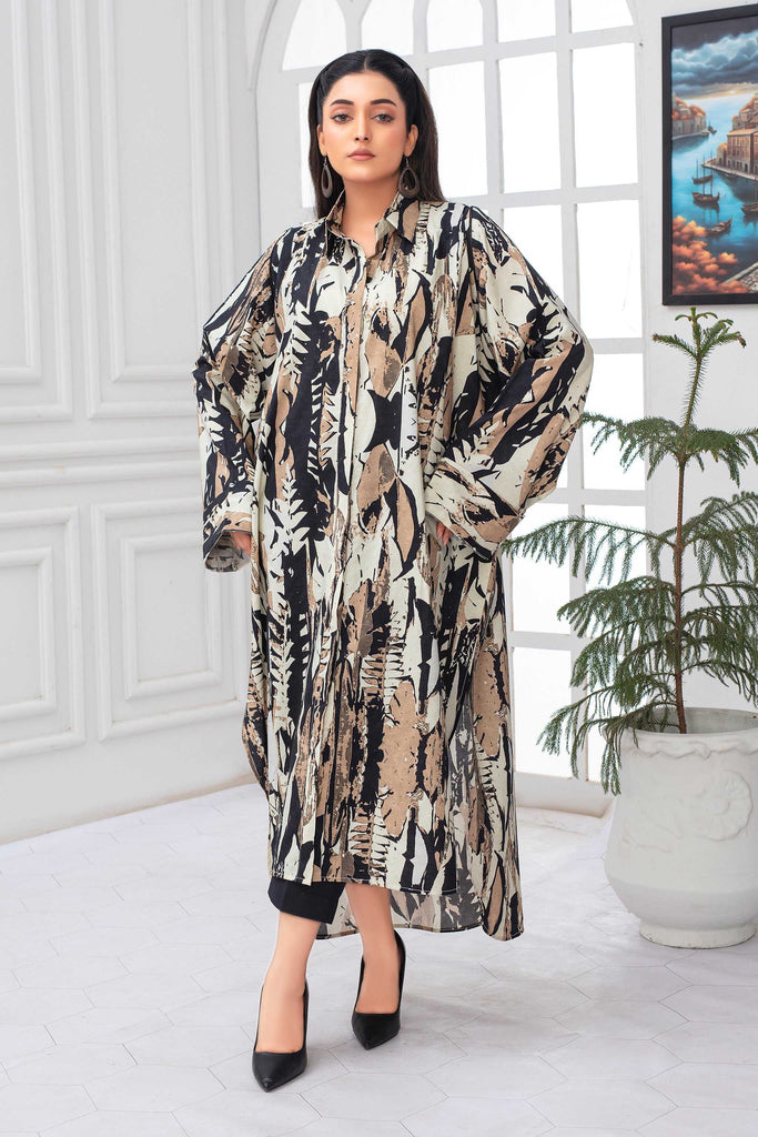 1 Piece Ready To Wear Black Lawn Shirt - ZN-146-1Pc - ZAINOOR