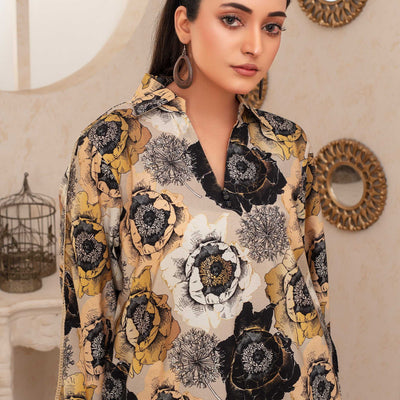 2 Piece Ready To Wear Beige Viscose Suit - ZN-98 - ZAINOOR