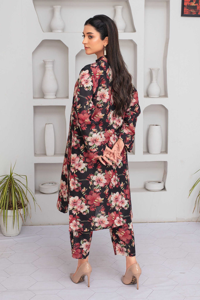 2 Piece Ready To Wear Black Cotton Suit - ZN-103 - ZAINOOR