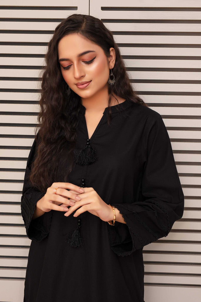 2 Piece Ready To Wear Black Viscose Suit - ZN-01 - ZAINOOR