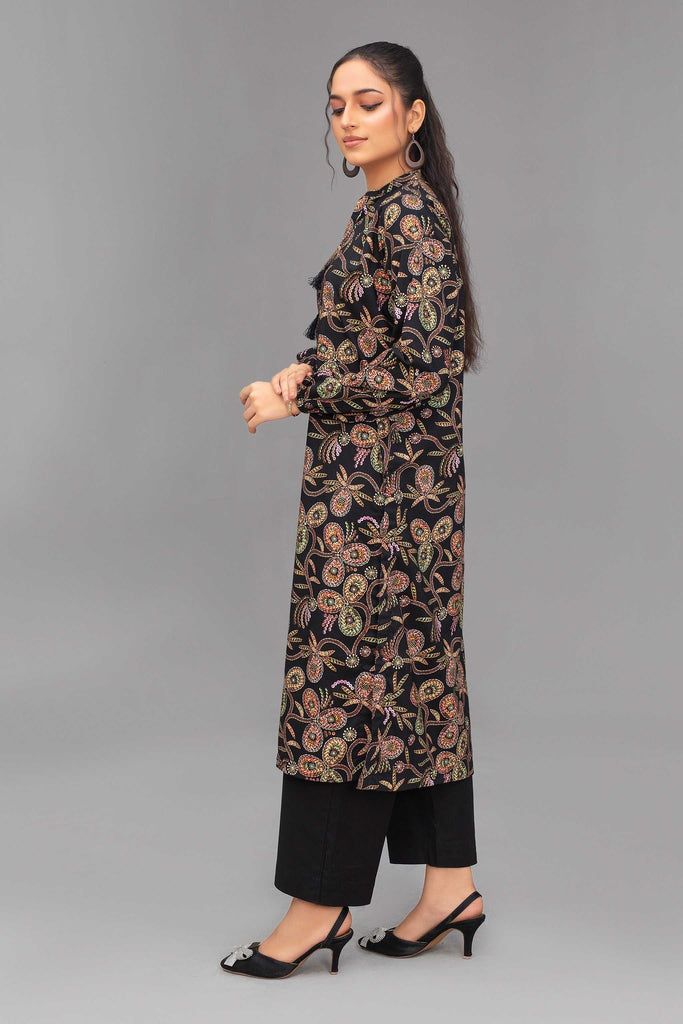 2 Piece Ready To Wear Black Viscose Suit - ZN-148 - ZAINOOR