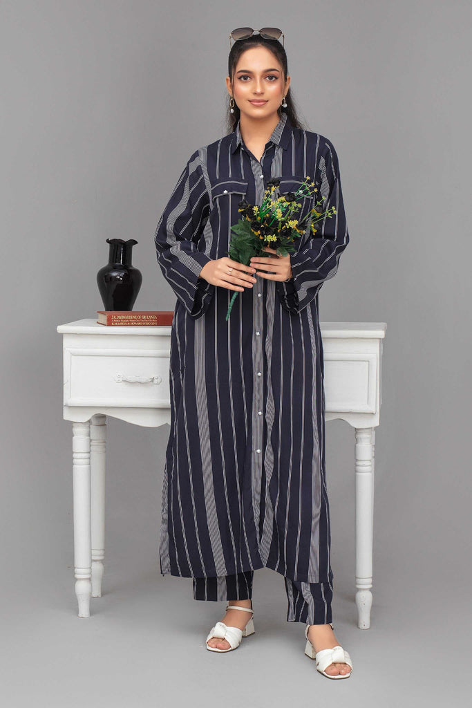 2 Piece Ready To Wear Black Viscose Suit - ZN-03 - ZAINOOR
