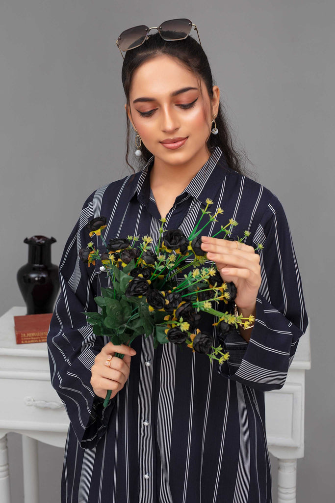 2 Piece Ready To Wear Black Viscose Suit - ZN-03 - ZAINOOR