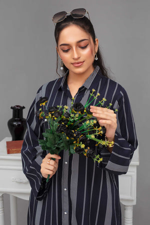 2 Piece Ready To Wear Black Viscose Suit - ZN-03 - ZAINOOR