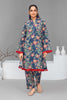 2 Piece Ready To Wear Blue Floral Cotton Suit - ZN-73 - ZAINOOR