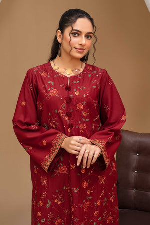 2 Piece Ready To Wear Maroon Viscose Suit - ZN-07 - ZAINOOR
