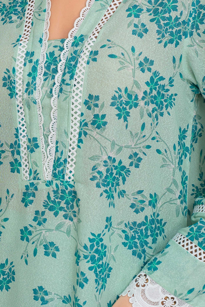 2 Piece Ready To Wear Turquoise Karandi Suit - ZN-05 - ZAINOOR